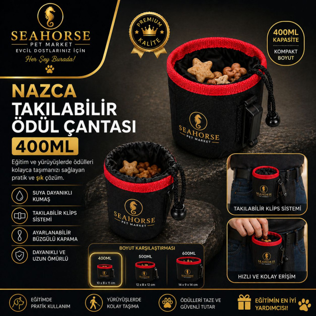 Seahorse Nazca Takılabilir Ödül Çantası 400ML (Kompakt Boy)