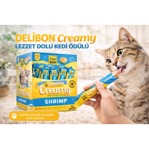 Delibon Krema Kedi Ödül Maması 15g 1 Adet Karidesli